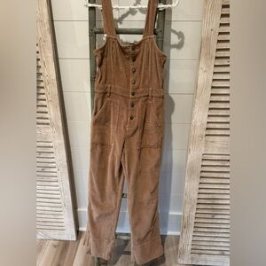 New “Arie” Tan Courdroy Overall jumpsuit. 
Size Small.
New with tag.